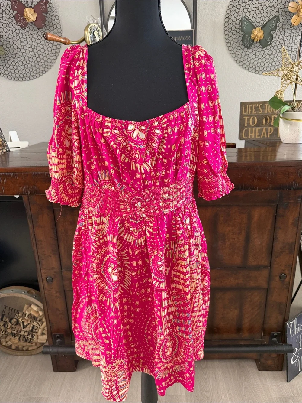 Cupshe Pink Multicolor Printed Beach Cover-Up - Picture 4 of 13